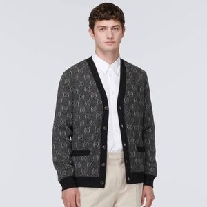 GUCCI GG WOOL CARDIGAN SWEATER